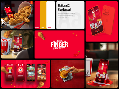 KFC — Game Bento bento bento box bentogrid clean design game design kfc kfc game minimal mobile design ui ui design uiux ux ux design