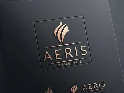 Aeris Cosmetics Logo bold logo branding business logo cosmetic logo custom logo icon iconic logo illustration logo designer logo mockup logo type modern logo sleek symbol typography vector