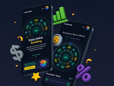 Solana - Online Gambling altcoins betting blockchain casino crypto deposit bonus exchange free spins gambling gambling design igaming online casino online gambling p2p roulette slots solana solana casino spin wheel