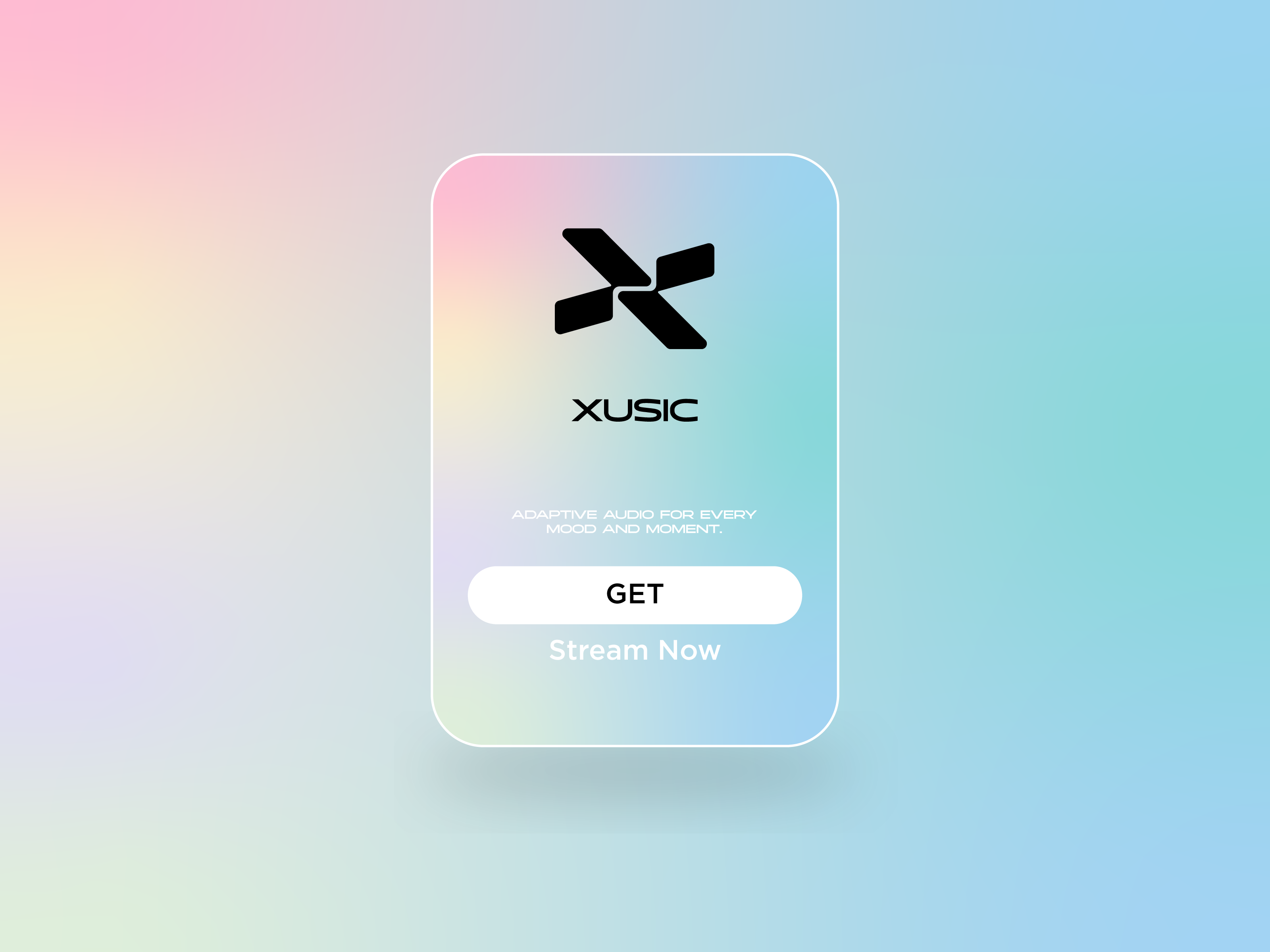 Example of “XUSIC – Adaptive Audio UI Card in Glassmorphic Style”