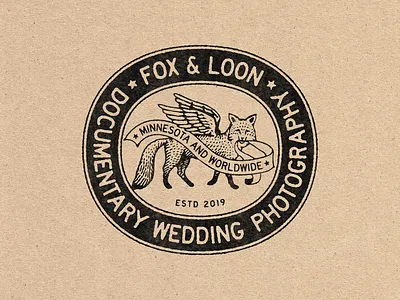 Fox & Loon animals badge branding fox graphic design illustration logo photography vintage wedding