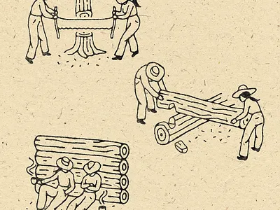 Cabin Building badge branding cabin construction country forest graphic design homestead illustration logo mountain outdoor tree vintage woods