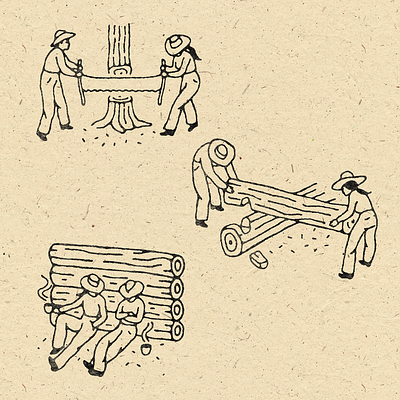 Cabin Building badge branding cabin construction country forest graphic design homestead illustration logo mountain outdoor tree vintage woods