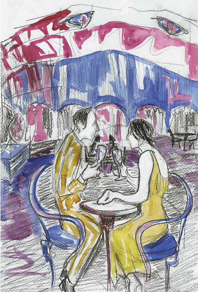 Свидание 2023г 21*31см Бумага, акварель, уголь