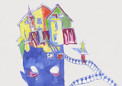 Разум 2025г 30*38см Бумага, акварель, тушь, масляная пастель art