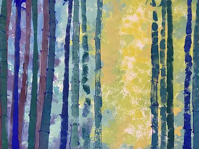 Бамбук 2024г 25*35см Бумага, тушь, темпера art