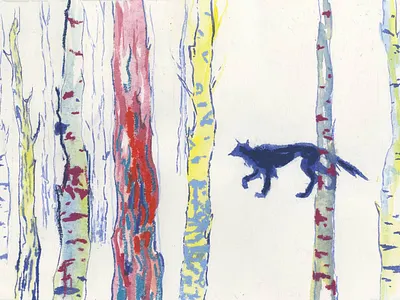 Влечение 2025г 28*38см Бумага, акварель, тушь, масляная пастель