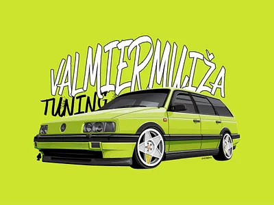 Passat B3 vector illustration for Valmiermuiža tuning artbydoca artwork b3 car illustration car vwector design drawing graphic design graphicdesign illustration illustration art passatb3 passatillustration passatstance