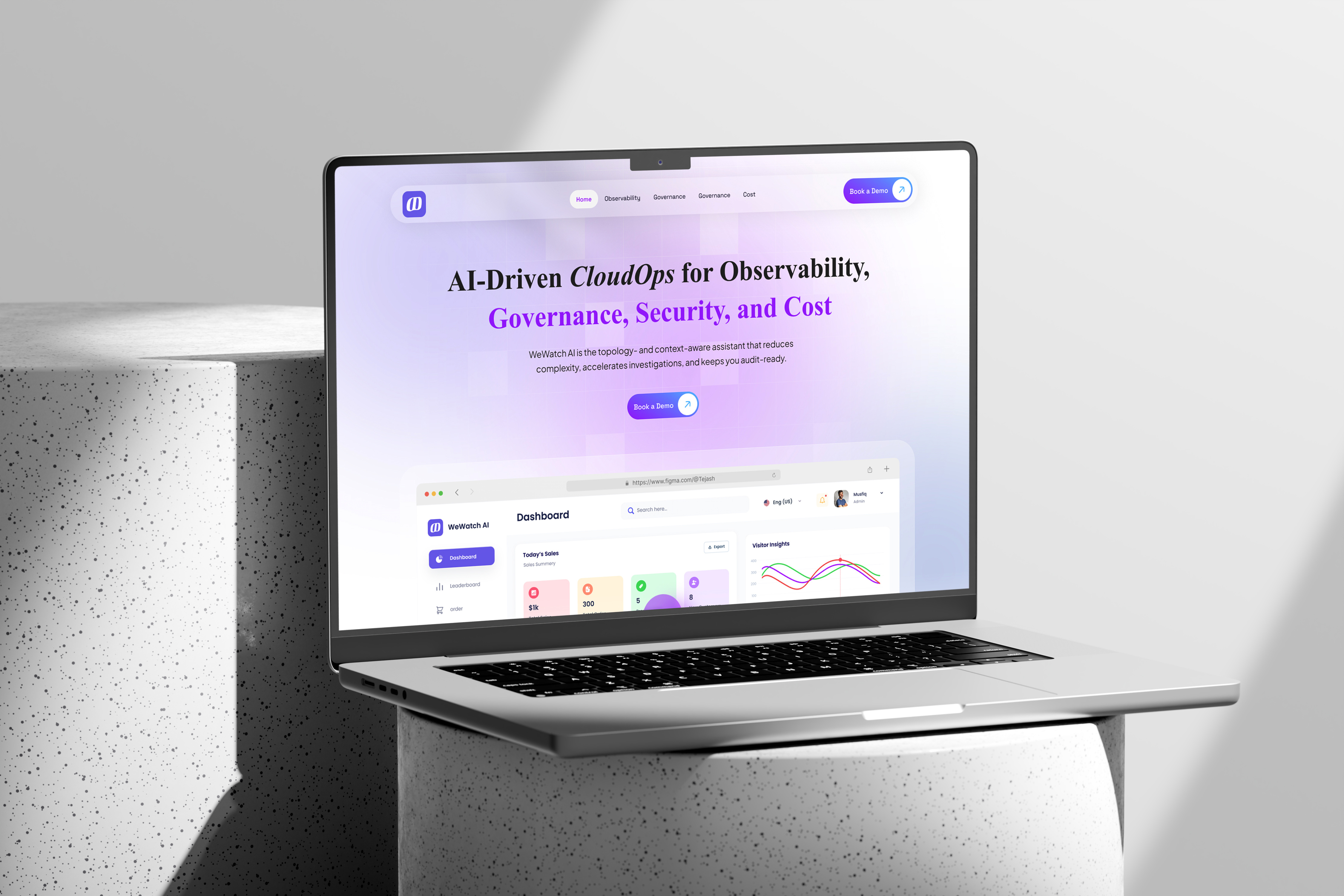 Landing Page UI/UX Design for AI-Driven CloudOps Platform 3d animation branding figma graphic design logo motion graphics saas saas product saas website ui ui ux design user experience user interface website