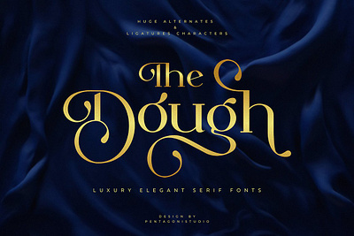 The Dough Luxury Style Serif Font bold branding design easy event fancy font label modern multilingual old school retro serif vintage