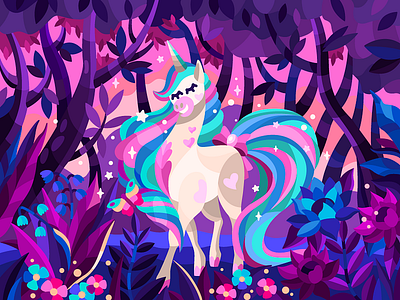 Magical unicorn mane black branding design graphic design illustration logo t shirt t shirt design ui vector