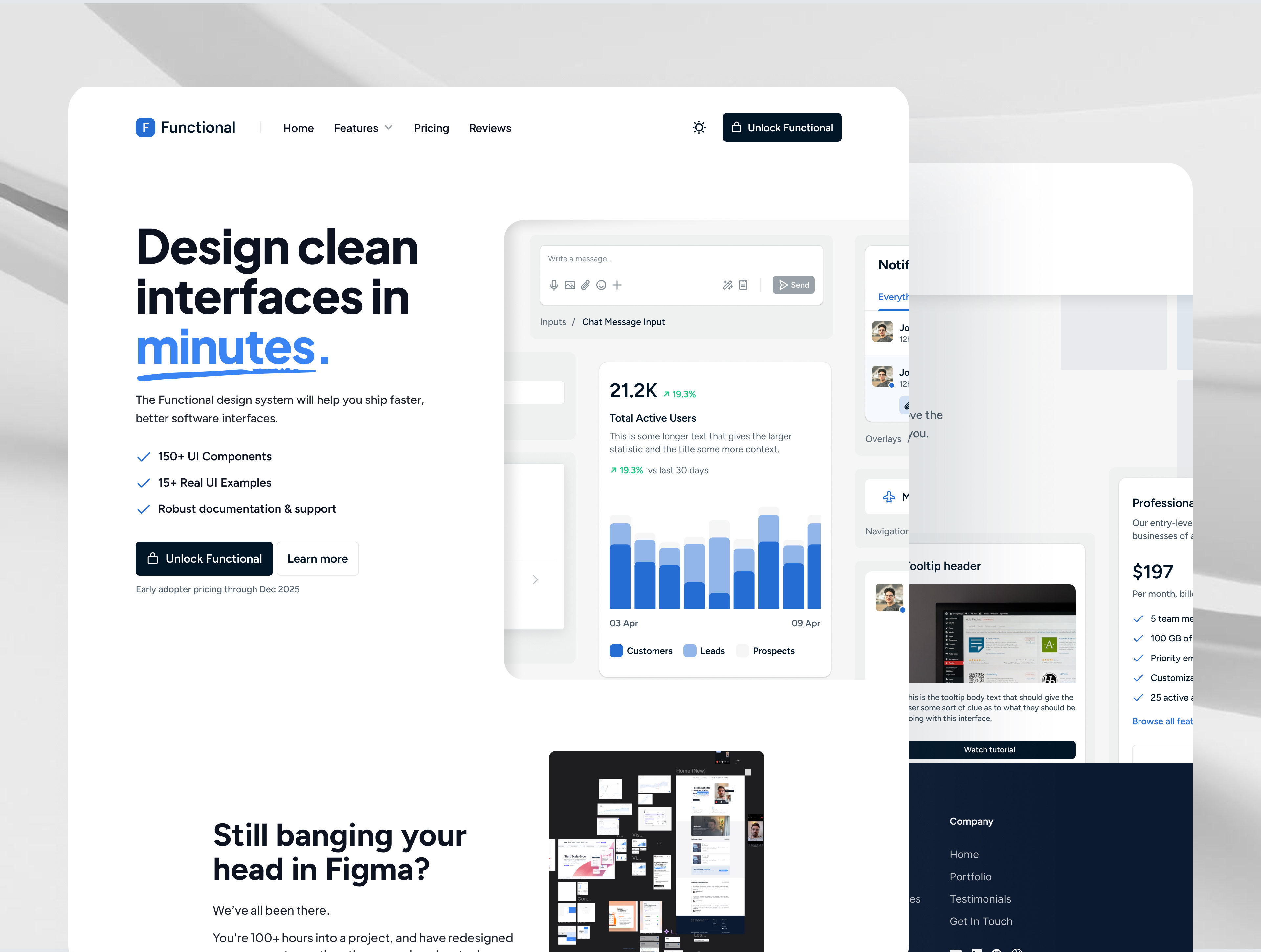 Functional Design System animated hero animation design system hero hero section landing page ui ui design