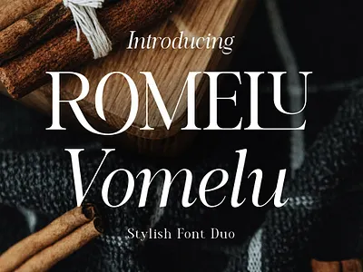 Romelu Vomelu - Modern Serif Font aesthetic alternates blog bold calligraphy cursive font delicate display display font font graffiti illustration ligature font logo moden serif retro vintage