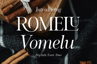 Romelu Vomelu - Modern Serif Font aesthetic alternates blog bold calligraphy cursive font delicate display display font font graffiti illustration ligature font logo moden serif retro vintage