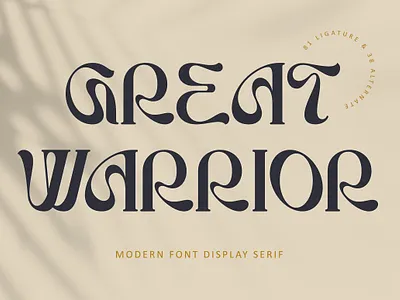 Great Warrior Font bold design display display font elegant font font graffiti great warrior font modern retro font modern sans serif modern serif old style retro retro font vintage