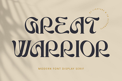 Great Warrior Font bold design display display font elegant font font graffiti great warrior font modern retro font modern sans serif modern serif old style retro retro font vintage
