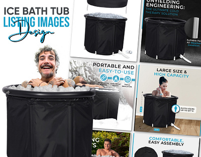 Premium Ice Bath Tub-Cold Therapy Amazon Listing Design a amazon images amazon images design amazon listing amazon listing images amodule bol listing ebc content graphic design image editing images images design infographic listing listing images photo manipulation shopify listing