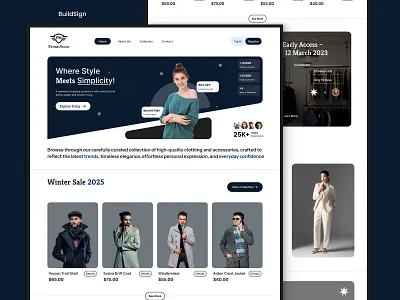 Fashion E-Commerce Website UI Design buildsign design clean ui clothing store design design system e commerce website fashion ui lifestyle design luxury brand design minimal web design modern website online shop product page design responsive website retail website shopping experience storefront ui ui ux design visual design web design web interface