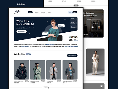 Fashion E-Commerce Website UI Design buildsign design clean ui clothing store design design system e commerce website fashion ui lifestyle design luxury brand design minimal web design modern website online shop product page design responsive website retail website shopping experience storefront ui ui ux design visual design web design web interface