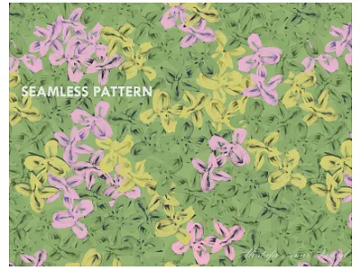 SEAMLESS PATTREN (PAINTERLY INSPIRED) adobe illustrator adobe photoshop apparel designer design fashion design floral pattern flower pattern garments pattern graphic design illustration seamless pattern