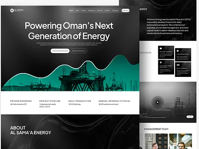 Oil & Gas Drilling Website Design animation app design clean drilling company graphic design investor website landing page landing page design minimal offshore rigs oil oil and gas oil drilling company tread website ui ui designer ui ux design ux web design