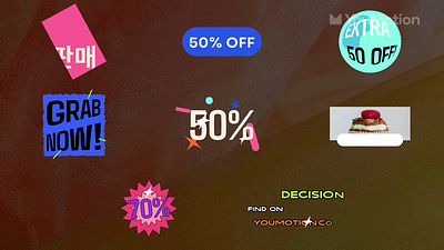 Animated Discount Icons Pack ad animation bold colorful deal discount edit icons labels marketing motion offer pack promo sale shop stickers template typography youmotion
