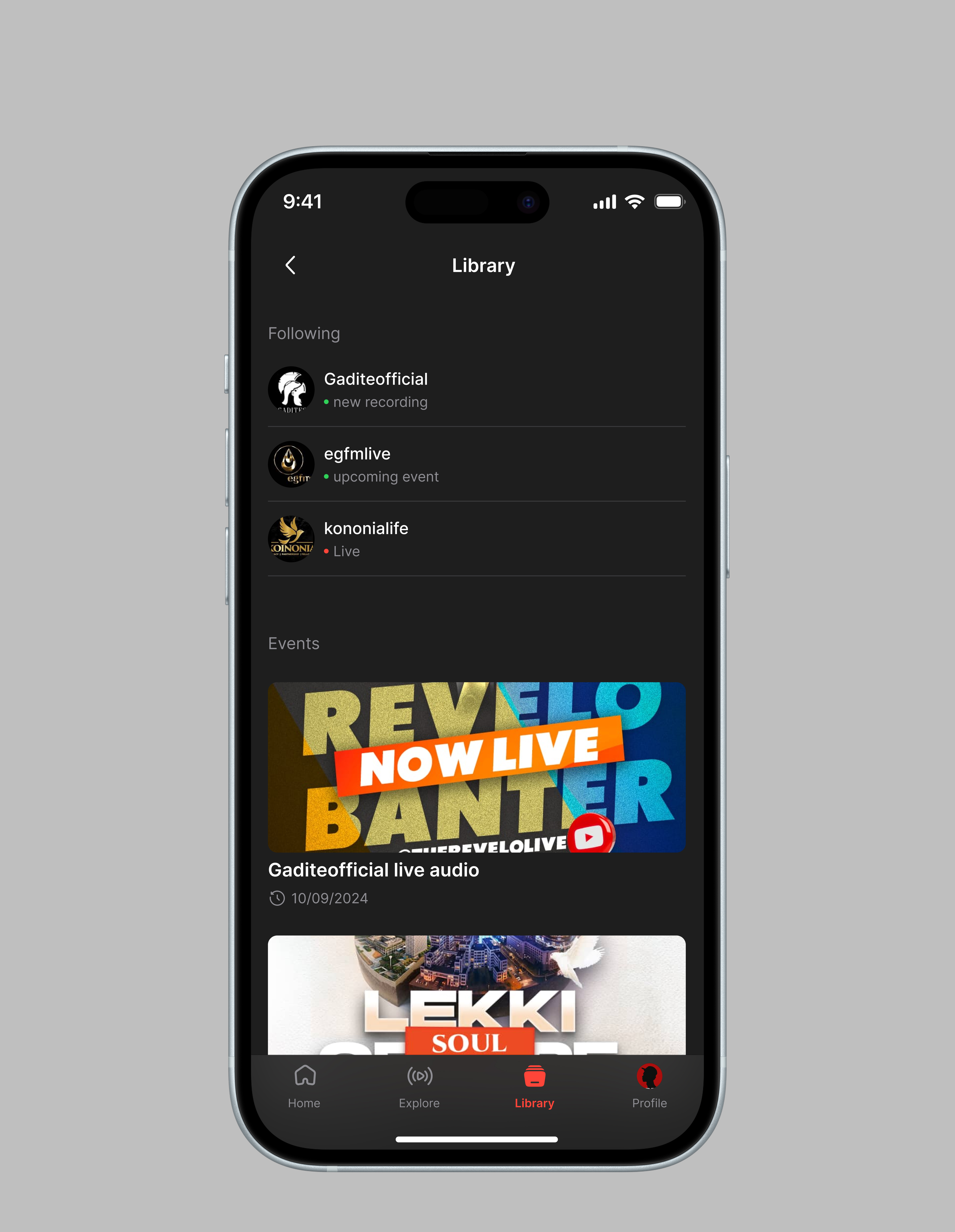 Streaming Platform (Library) aesthetic animation app branding cool dark design figma font graphic design illustration ios library logo mobile music sleek stream ui ux