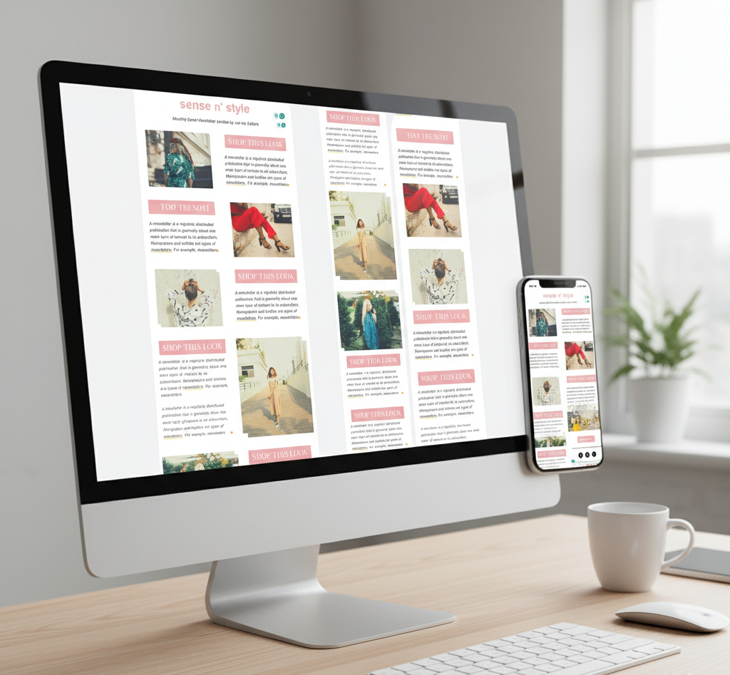 Mailchimp Monthly Fashion Lookbook Email Template email design email marketing email template klaviyo mailchimp mailchimp template newsletter template design uiux web design