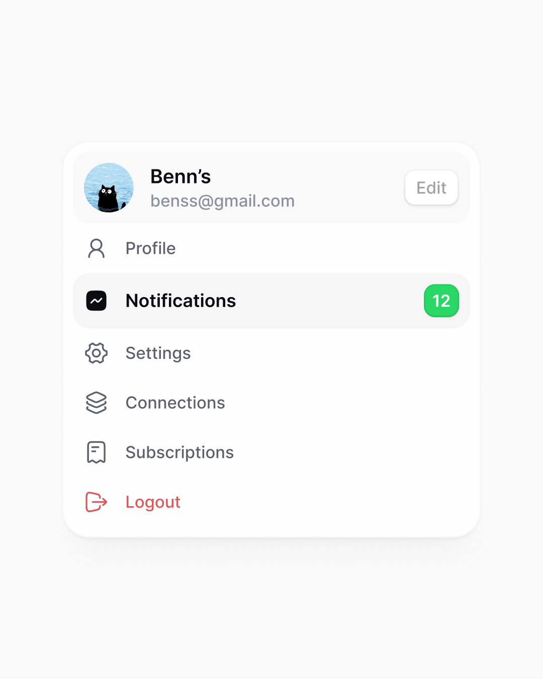 Just Drop Menu Design animation dashboard ui ux web design