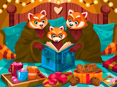 Red panda tales 3d animation black branding design graphic design illustration logo motion graphics t shirt t shirt design ui vector