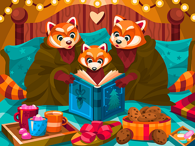 Red panda tales 3d animation black branding design graphic design illustration logo motion graphics t shirt t shirt design ui vector