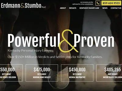 Erdmann & Stumbo, PLLC Web Design law firm logo design law firm web design law firm website law firm website design