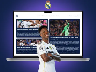 DailyUI #27 | Dropdown "Real Madrid Website" dailyui football realmadrid ui ui design ux web dsign