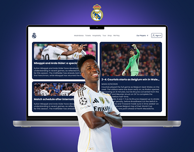 DailyUI #27 | Dropdown "Real Madrid Website" dailyui football realmadrid ui ui design ux web dsign