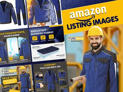 Amazon Listing Images – Industrial Workwear Design a content amazon creatives amazon graphics amazon visuals brand design branding construction wear creative direction design e commerce graphics ebc listing images