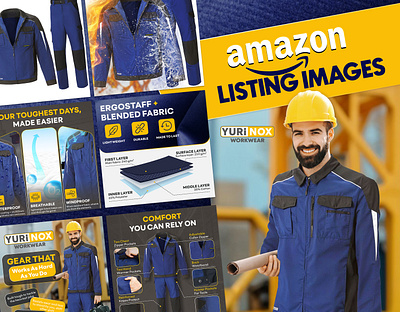 Amazon Listing Images – Industrial Workwear Design a content amazon creatives amazon graphics amazon visuals brand design branding construction wear creative direction design e commerce graphics ebc listing images