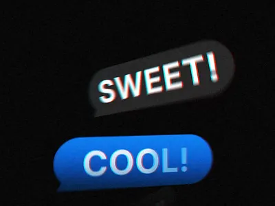 Sweet & Cool Text Animation 3d alpha animation bubble chat cool design fx glitch loop message minimal motion promo seamless social sweet text typography youmotion