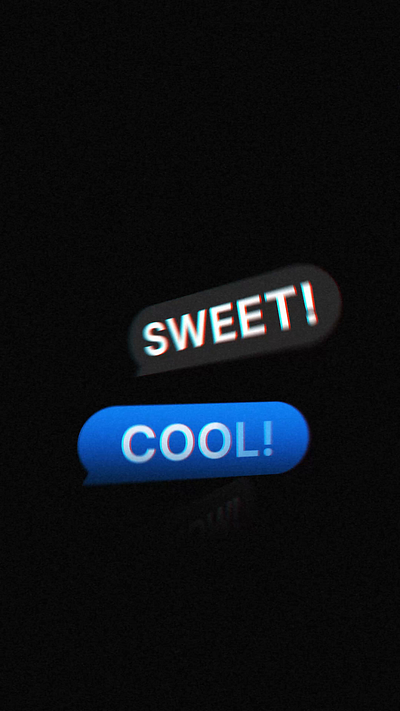 Sweet & Cool Text Animation 3d alpha animation bubble chat cool design fx glitch loop message minimal motion promo seamless social sweet text typography youmotion