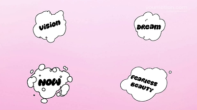 Vision & Dream Bubble Titles 2d alpha animation beauty bubble comic creative dream fun fx grow handdrawn motion seamless speech title typography ui vision youmotion