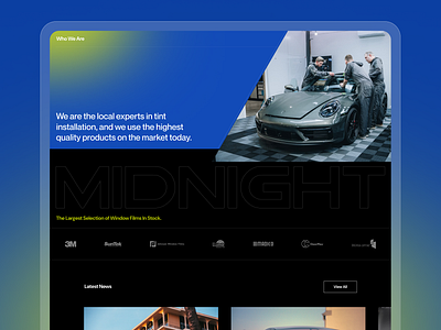 Car Window Tinting Website (WIP) art direction automotive car website car wrapping landing page uiux web design window tinting