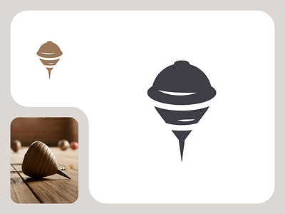 Spinning top logo - Game - Sports art black branding business esports logo game game app game logo illustration latim logo design logomark minimalist modern play spin logo spinning top top toy toy logo