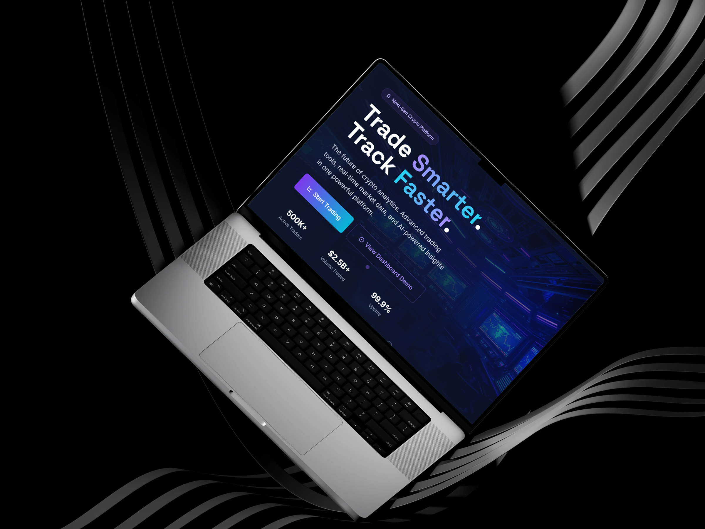 NebulaX – Dark Gradient Crypto Trading Platform (UI/UX Concept) crypto dashboard dashboard design dribbbleshots graphic design logo ui uiux website design