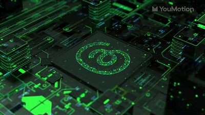 Tech Core Logo Animation 3d alpha animation chip circuit cyber design digital energy futuristic glow green intro logo motherboard motion tech visual youmotion