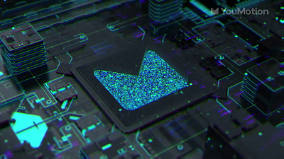 Cyber Circuit Logo Animation 3d ai alpha animation chip circuit cyber data design digital futuristic glow intro logo motion network seamless system tech youmotion