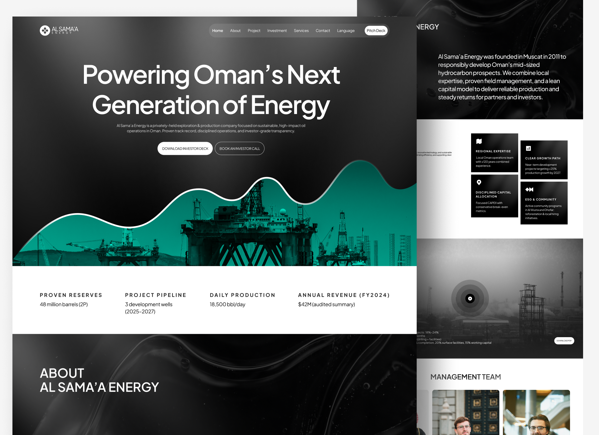 Example of Mineral And Oil Drilling Website Design