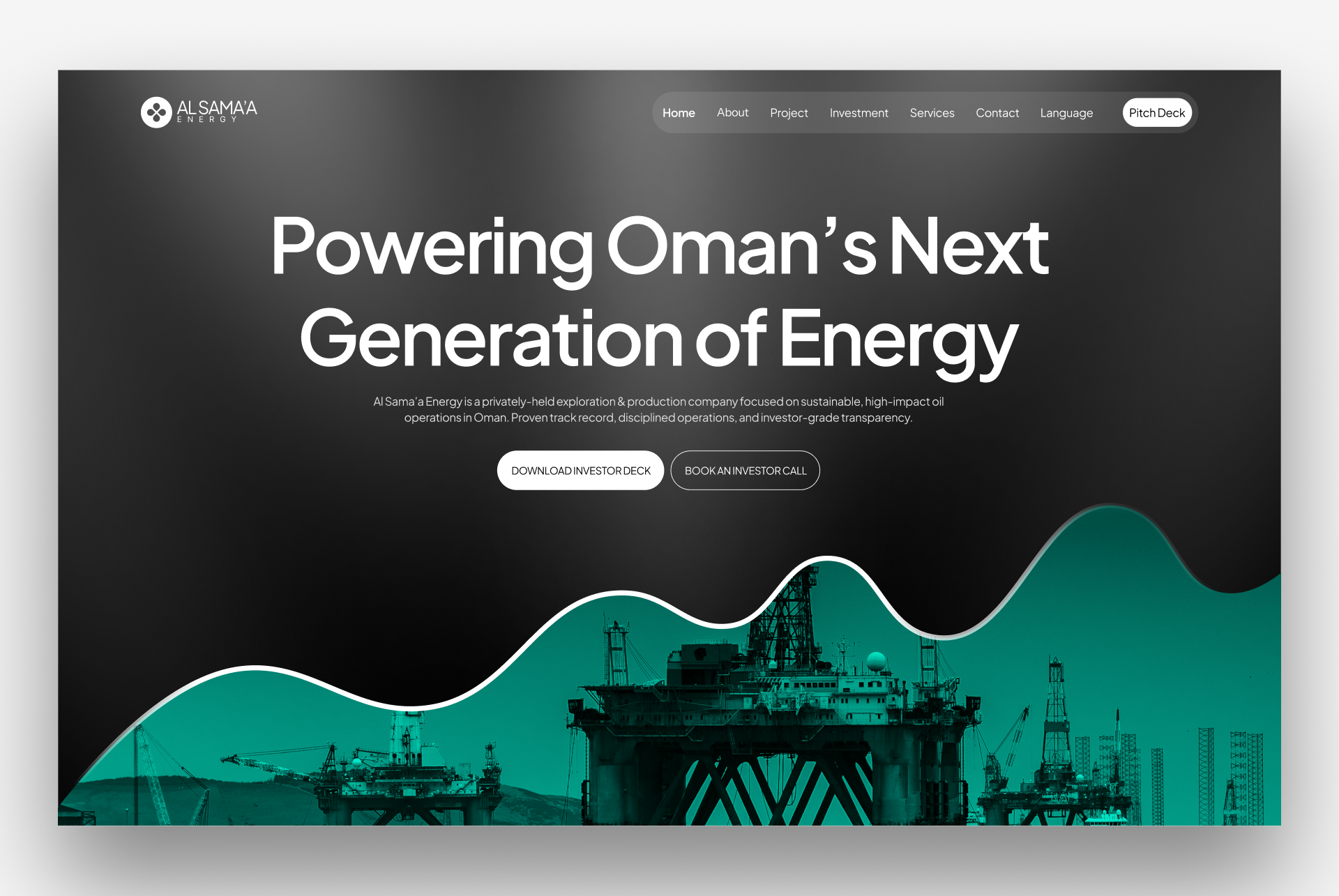Example of Mineral And Oil Drilling Website Design