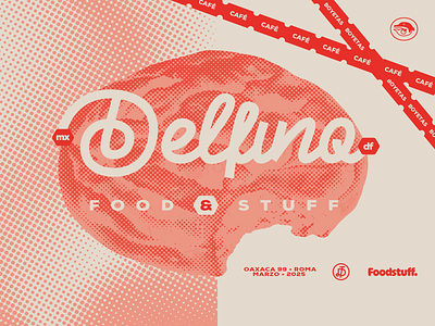 Delfino x Foodstuff branding design logo typography