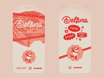 Delfino x Foodstuff branding design icon illustration typography