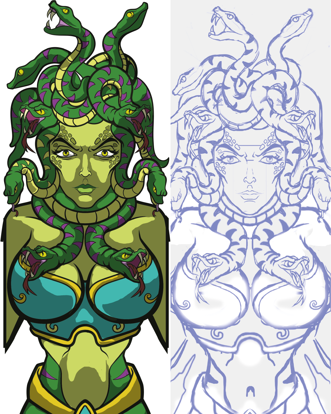 Medusa skate Design adobeillustrator character characterdesign graphic design graphicdesign illustration illustrator skate skatedeck vector vectorart