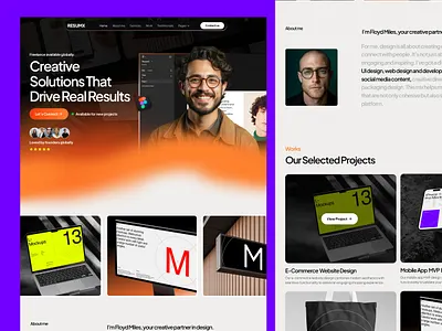 Creative Portfolio Website Design app design branding creative design landing page portfolio website ui ux web design website